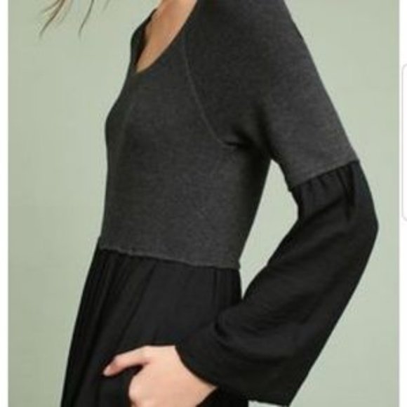 ANTHRO Moth Wyn Mix Knit Sweater Wide Leg Jumpsuit - Picture 2 of 14